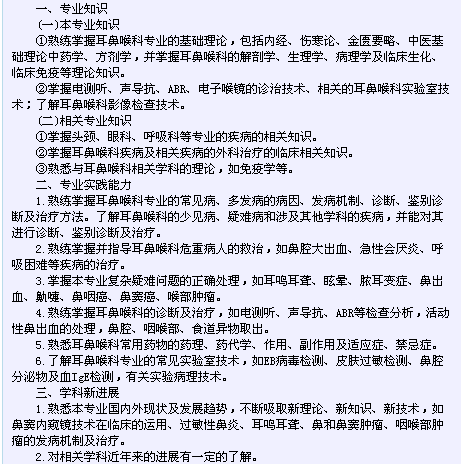 衛(wèi)生系列高級(jí)專業(yè)技術(shù)資格考試（中醫(yī)耳鼻喉科學(xué)專業(yè)-正高級(jí)）