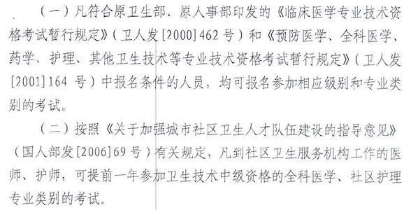 2016年天津市衛(wèi)生資格考試報名條件