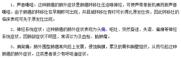 肺癌患者會有哪些患病的體征表現？