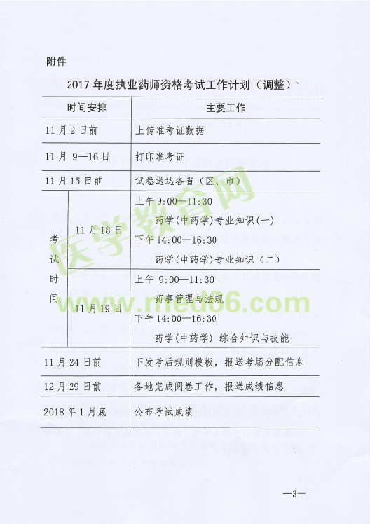 【緊急通知】2017年執(zhí)業(yè)藥師考試時(shí)間推遲至11月18、19日