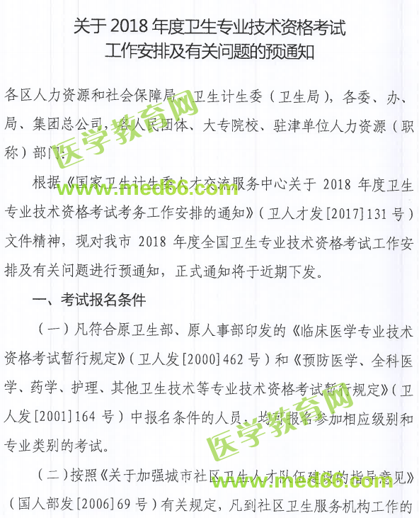 天津市2018年衛(wèi)生資格考試報(bào)名|現(xiàn)場(chǎng)確認(rèn)時(shí)間及要求