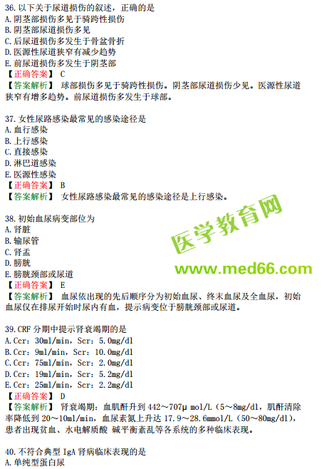 2019年臨床執(zhí)業(yè)醫(yī)師?？紲y評試卷第一單元