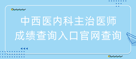 中西醫(yī)內(nèi)科主治醫(yī)師成績(jī)查詢?nèi)肟诠倬W(wǎng)查詢