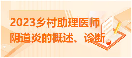 2023鄉(xiāng)村助理醫(yī)師陰道炎的概述、診斷