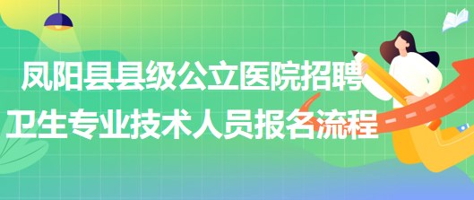 滁州市鳳陽縣縣級公立醫(yī)院招聘衛(wèi)生專業(yè)技術人員報名流程