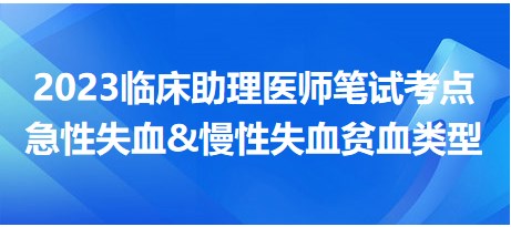 急性失血、慢性失血貧血類型