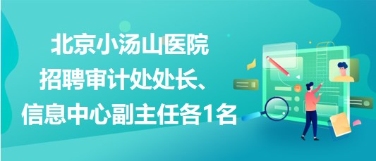 北京小湯山醫(yī)院2023年招聘審計(jì)處處長(zhǎng)、信息中心副主任各1名